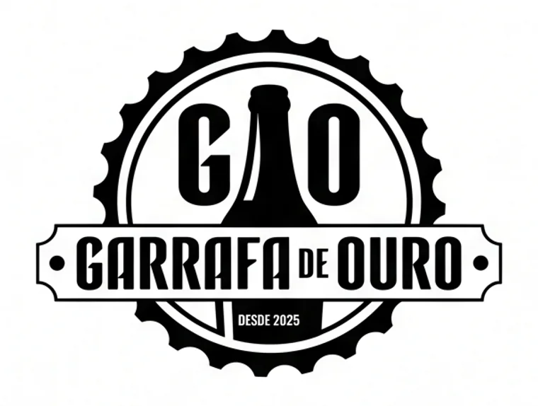 Versão monocromática do selo da Garrafa de Ouro