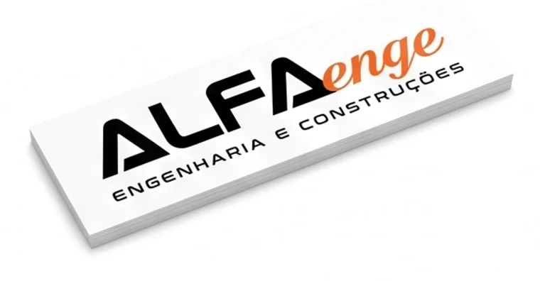 Placa de sinalização com a marca Alfaenge