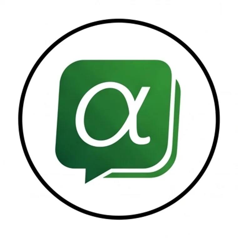 Versão em círculo do símbolo da Alphabc Ensino