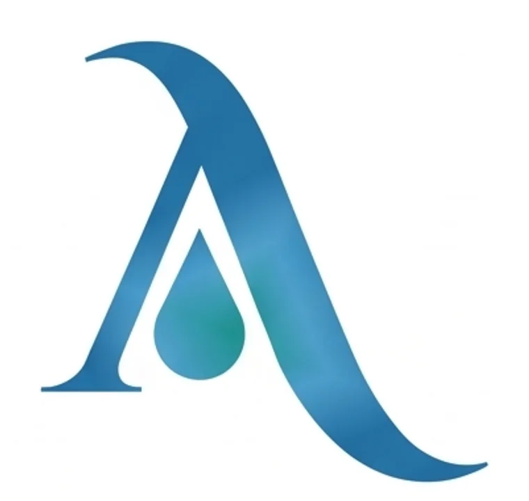 Símbolo da Amanzi Life, o A em forma de onda e gota