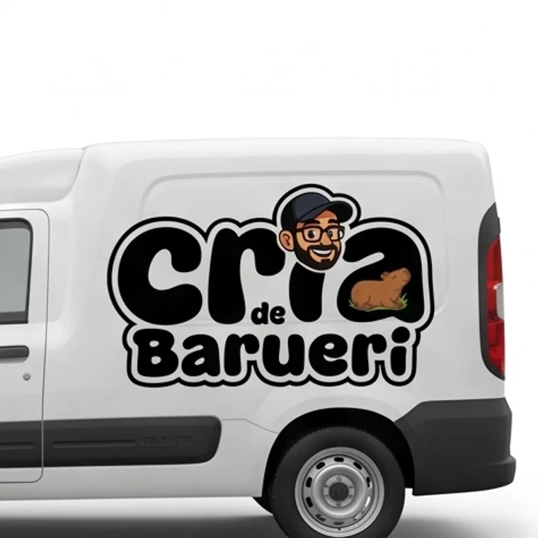 Van com a marca Cria de Barueri na lateral