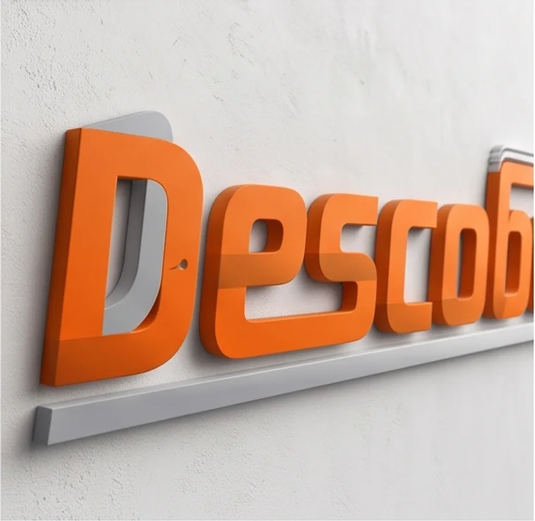 Letras em relevo do letreiro da Descoberta