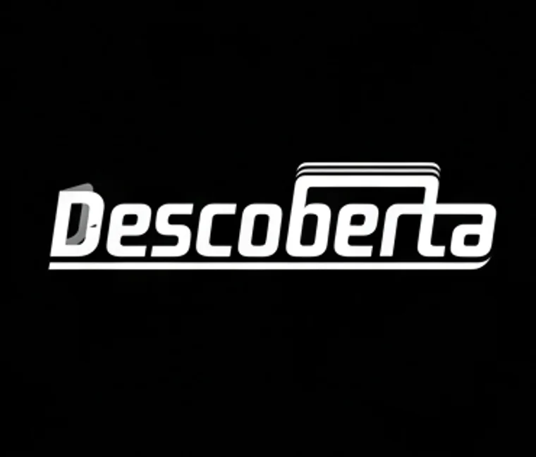 Logotipo da Descoberta em branco sobre preto