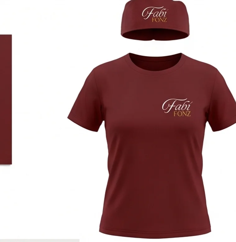 Camiseta e boné com a marca Fabí Fonz