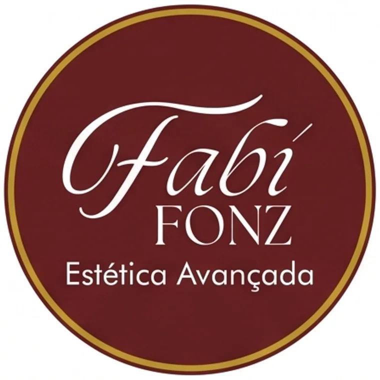 Selo da Fabí Fonz em vinho com o logotipo em branco