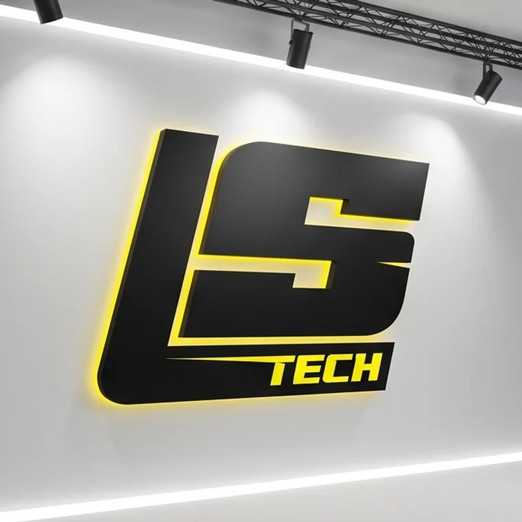 Logotipo em relevo da LS Tech