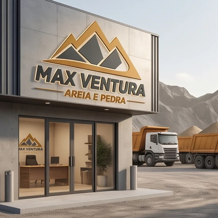 Fachada da Max Ventura, com o pátio ao fundo