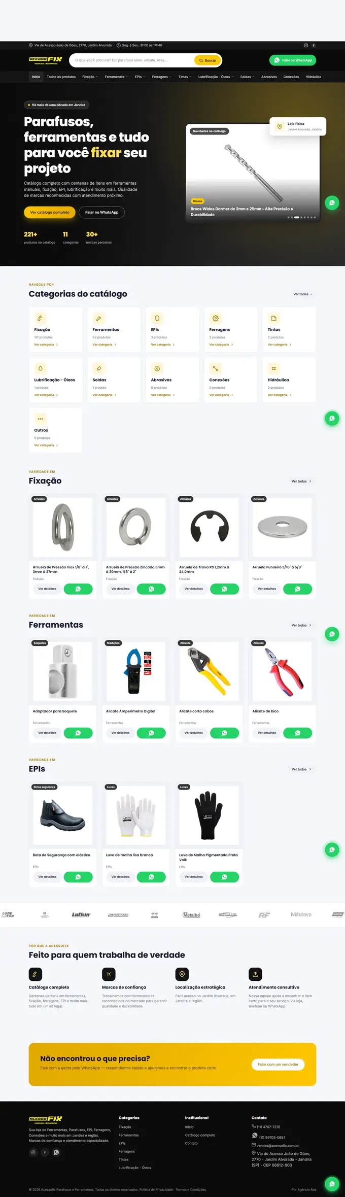 Site da Acessofix desenvolvido pela Agência Aba