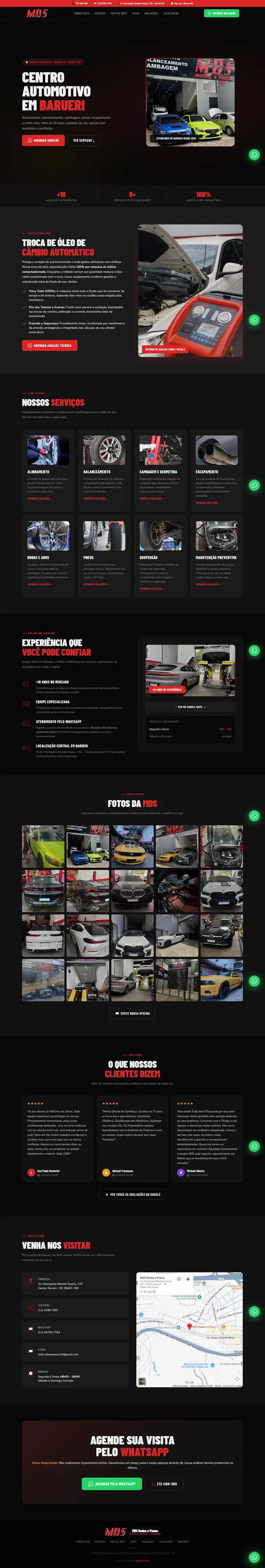 Site da MDS Rodas e Pneus desenvolvido pela Agência Aba