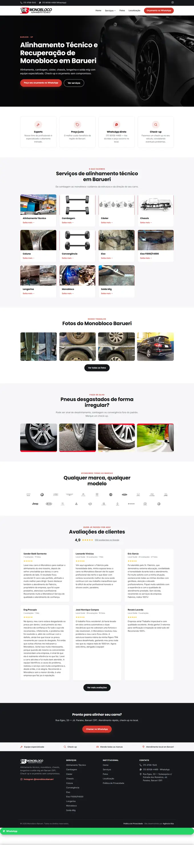 Site da Monobloco Barueri desenvolvido pela Agência Aba